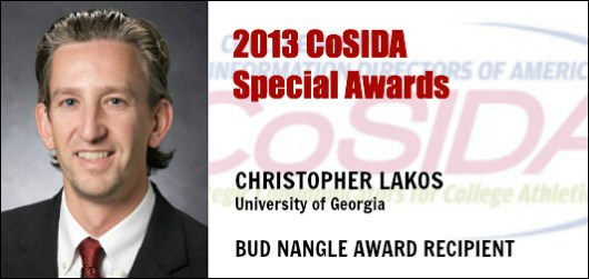 Special Awards Salute: Georgia's Christopher Lakos becomes first recipient of the Bud Nangle Award